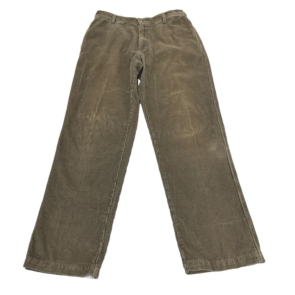Woolrich Pants Mens 34X32 Corduroy Dark Shale Beige Casual Classic Cotton